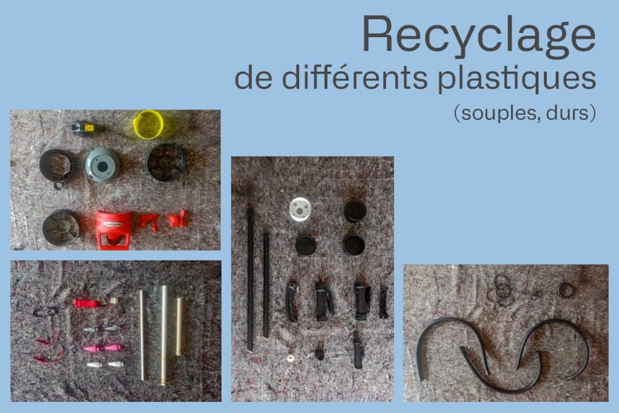 Recyclage de différents types de plastiques